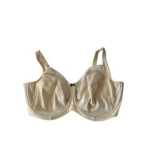 Lilyette Enchantment Women’s Minimizer Bra 40 DDD Ivory Lace Underwire 0434